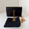 Yves Saint Laurent Kate Medium Black Smooth Leather
