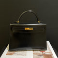 Hermès Kelly 32, Black Box Calf Leather