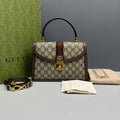 Gucci Ophidia Top‑Handle Bag, GG Supreme Canvas