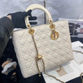 Dior Lady Dior Large White（Strap Missing）