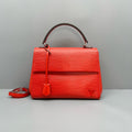 Louis Vuitton Red Epi Leather Cluny Handbag Silver Hardware