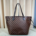 LV Damier Ebene Neverfull Tote Bag