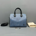 Louis Vuitton Epi Denim Blue Speedy Bandouliere Shoulder Crossbody Bag