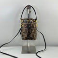 Fendi FF Zucca Embossed Leather Mini