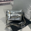 Chanel Gabrielle Small Hobo, Silver Metallic Calfskin