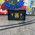 Louis Vuitton Black Epi Leather Petite Malle Trunk