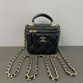 Chanel Mini Top Handle Vanity Case Black