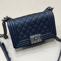 Chanel Le Boy Small, Navy Blue