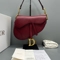 Dior Saddle Grained Calfskin Leather Gold‑Tone Hardware
