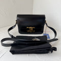 Celine Triomphe Small, Black Shiny Calfskin