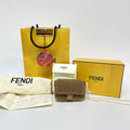 Fendi Nano Baguette, Brown Shearling