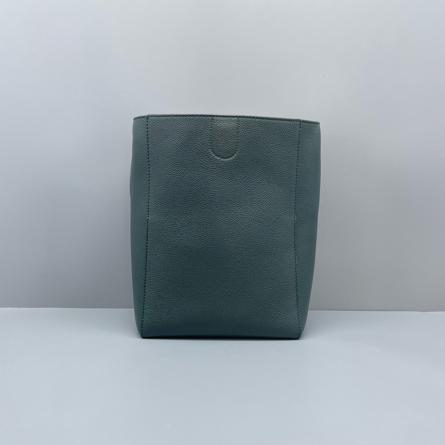 Celine Seau Sangle Small Grained Leather Green