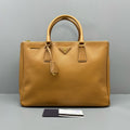 Prada Galleria Large Caramel Saffiano Leather Zipper