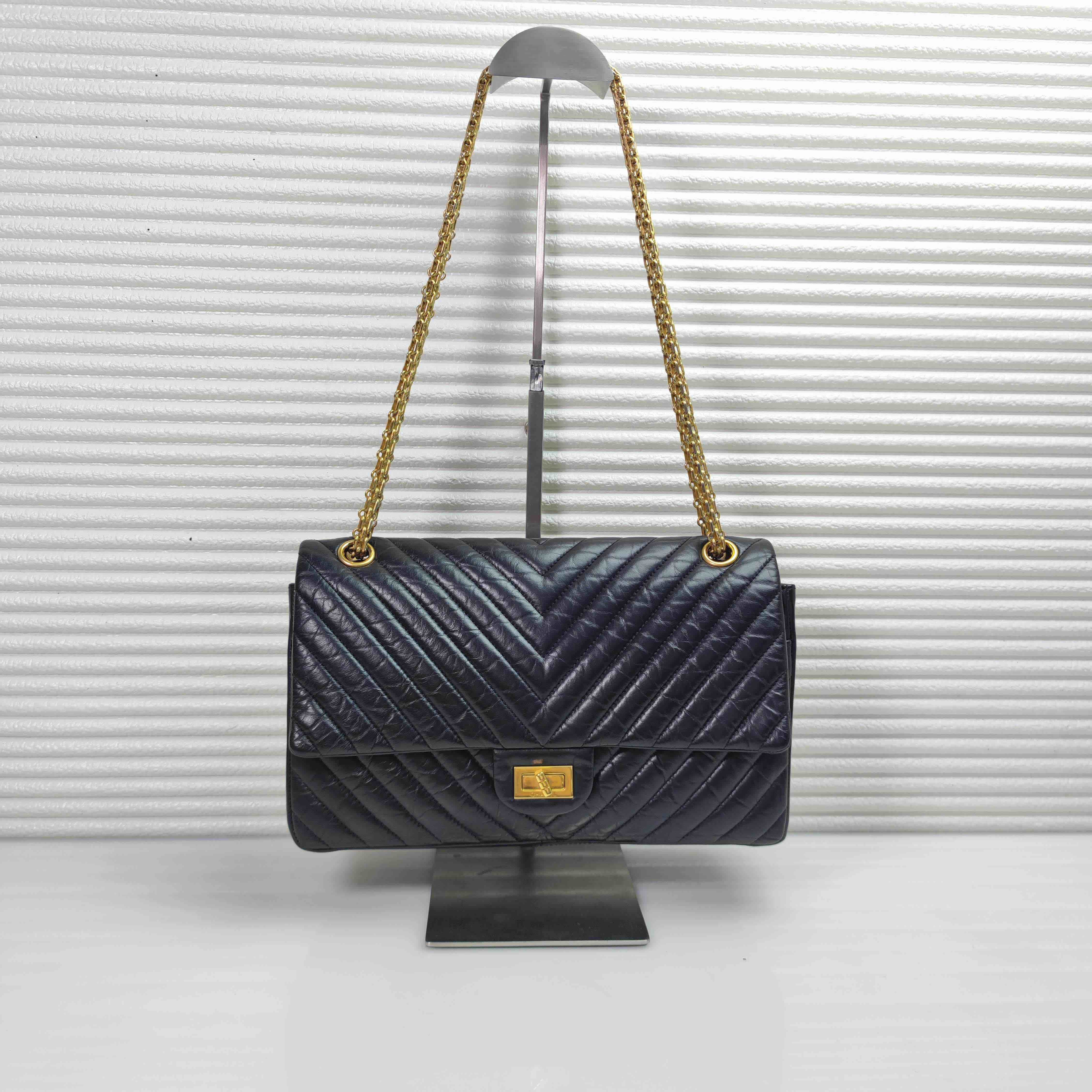 Chanel Reissue 2.55 Medium Navy Blue