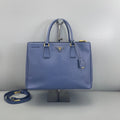 Prada Light Blue Saffiano Leather Galleria Large
