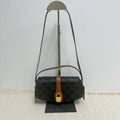 Celine Tabou Clutch, Triomphe Canvas with Tan Leather Trim