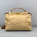 Fendi Beige Calfskin Peekaboo Large
