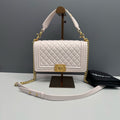 Chanel Le Boy Medium Light Purple Calfskin Gold Hardware