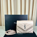 YSL Saint Laurent Loulou Pink Puffer Messenger Bag