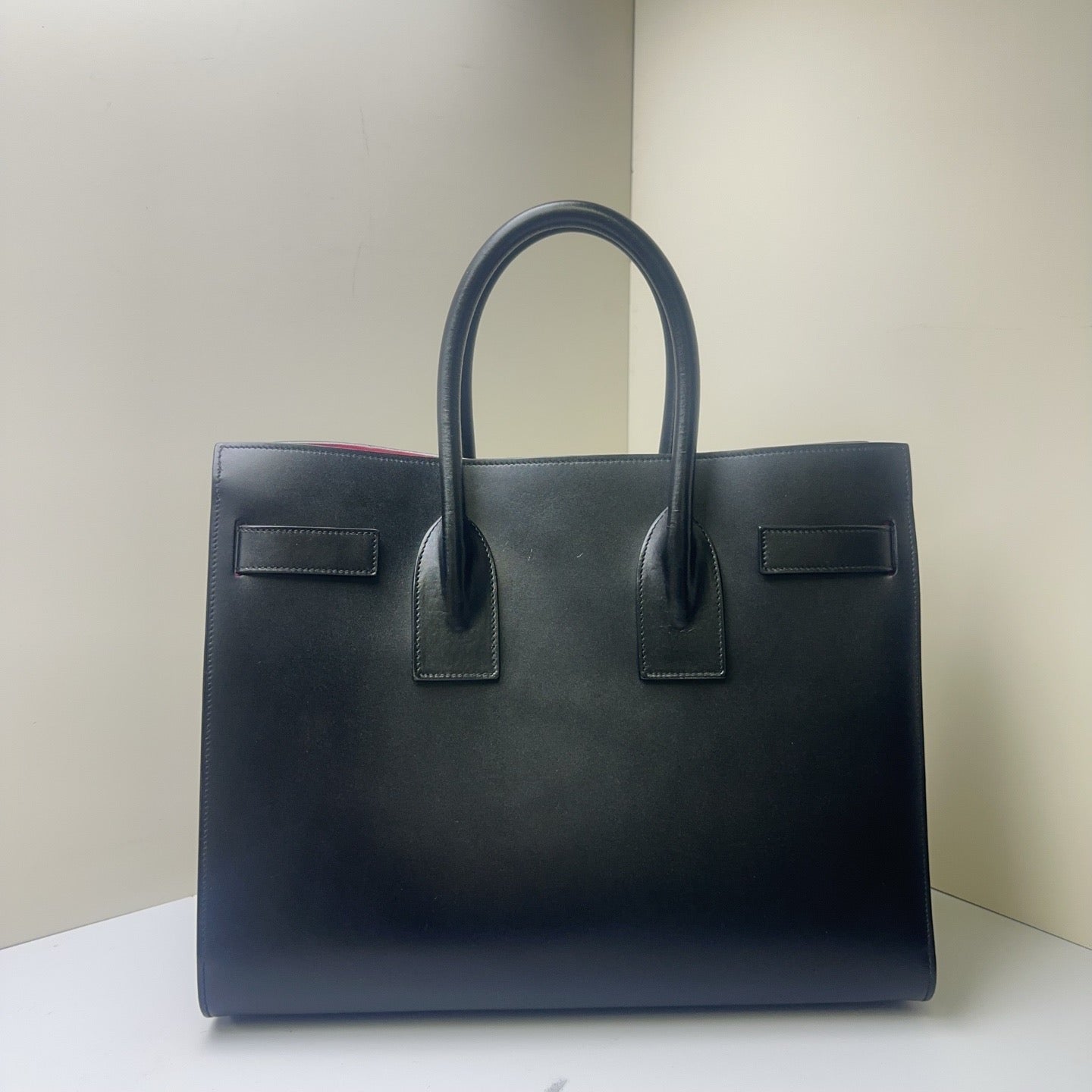 Saint Laurent Black Calfskin Sac De Jour Medium