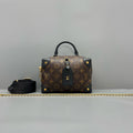 Louis Vuitton Petite Malle Souple Monogram Canvas Gold Hardware