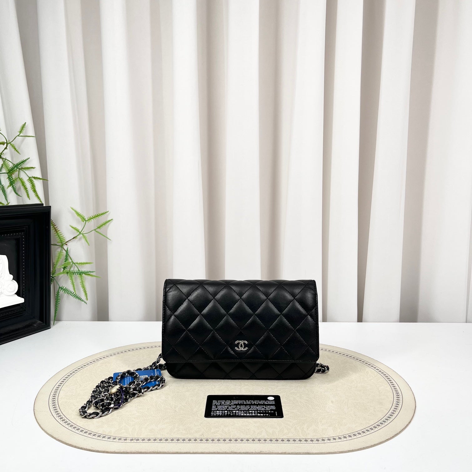 CHANEL Classic Flap WOC Black Lambskin Bag