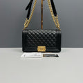 Chanel Medium Boy Bag Black Caviar Leather Antique