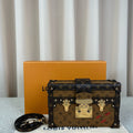 LV Louis Vuitton Hard Box Bag Caramel Monogram Two-Tone with Gold Clasp