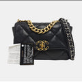 Chanel 19 Small Flap Bag, Black Lambskin, Mixed Metal Hardware