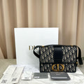 Dior Montaigne Medium Oblique Beige Black Bag