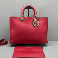 Dior Diorissimo Red Smooth Calfskin Silver Hardware Bag