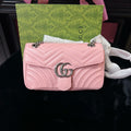 Gucci GG Marmont Medium Pink Silver Hardware
