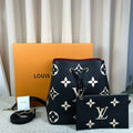 LV NeoNoe MM Black Cream Monogram Empreinte Bag