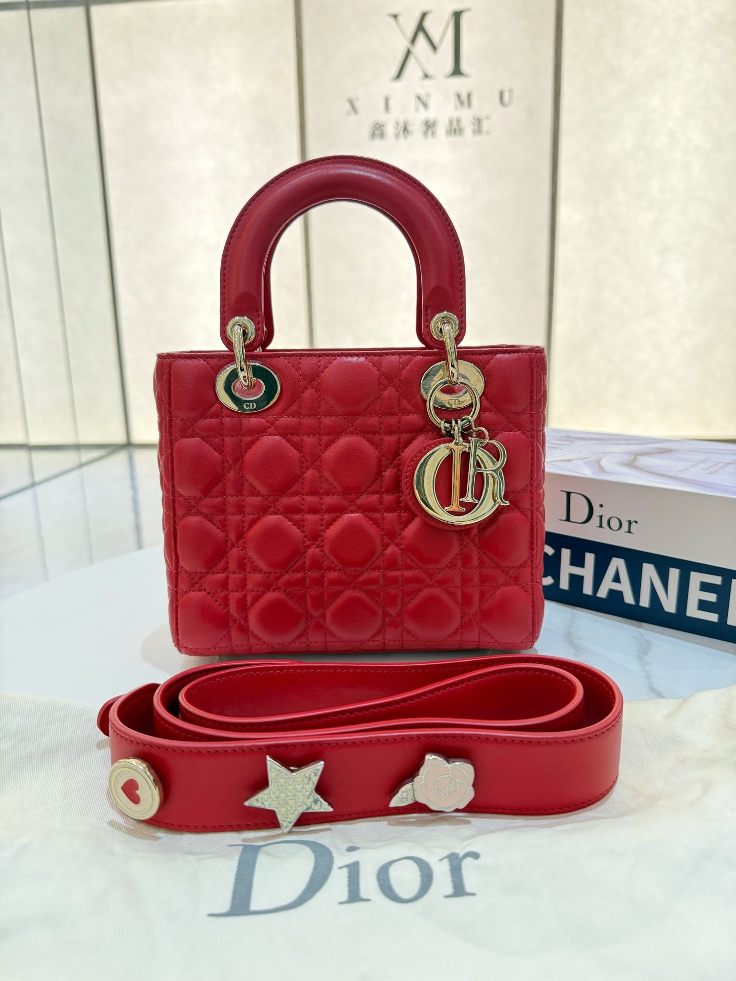 Lady Dior small red