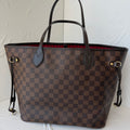 Louis Vuitton Neverfull MM Medium Damier Ebene Canvas Tote Bag