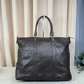 Gucci Dark Brown Embossed Tote Bag 43cm