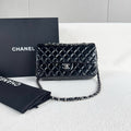 Chanel Medium Classic Double Flap Handbag in Gloss Black