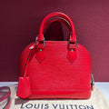 Louis Vuitton Alma BB Red Epi Leather Crossbody Handbag