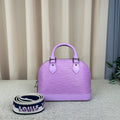 LV Alma Purple Epi Leather Shell Bag No Chip 23.5cm