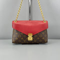 Louis Vuitton Monogram Pallas Chain Red