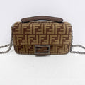 Fendi Baguette Brown FF Tapestry Fabric Handbag