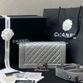 Chanel Boy Medium, Silver‑Grey Limited Edition