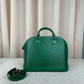 Louis Vuitton Alma Green Epi Leather Shell Bag 31cm