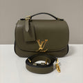 Louis Vuitton Lockme Tender Olive Green Leather Multiway Bag
