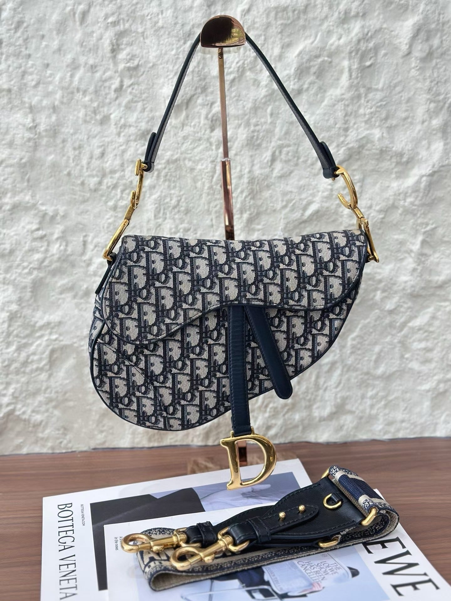 Dior Saddle Medium Oblique with strap