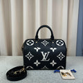 LV Speedy 25 Black White Boston Bag Chip Version 25cm