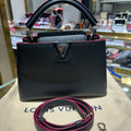 Louis Vuitton Black Calfskin Capucines BB