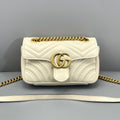 Gucci White GG Marmont Small