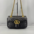 Gucci GG Marmont Chevron Leather Chain