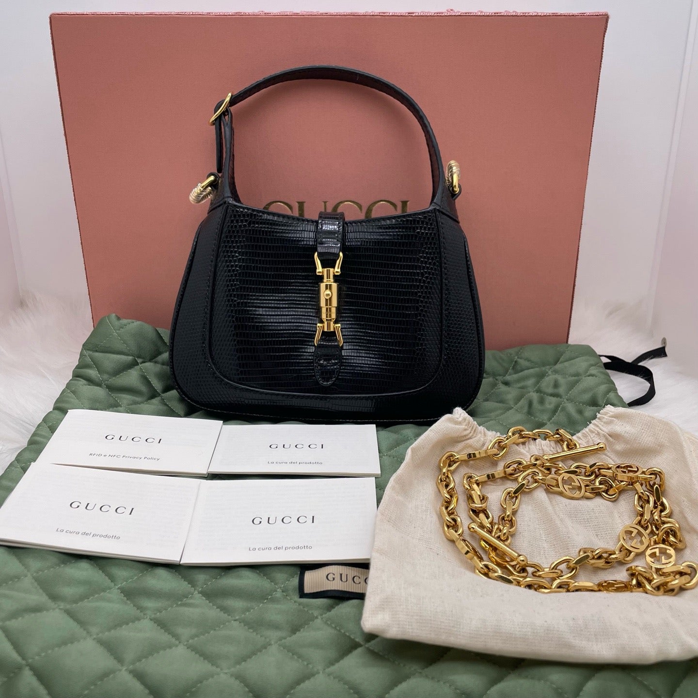 Jackie 1961 mini Lizard Leather